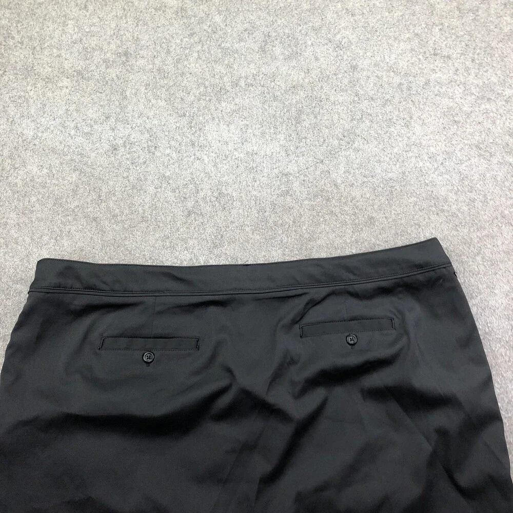 Greg Norman Skirt Womens 20W Black Stretch Lined Pockets Knee Length Career